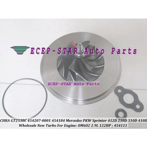 Turbo Cartridge CHRA GT2538C 454207-5001S 454207 454184 For Mercedes Benz Sprinter 212D 312D 412D 97-00 OM602 2.9L Turbocharger
