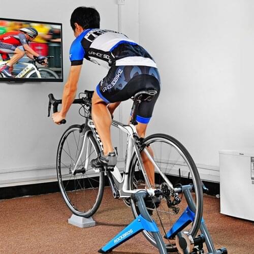 ROCKBROS Bicycle Trainer MTB Road Bike Indoor Exercise Silent Liquid Resistance Cycling Fitness Competition Folding Training Rac