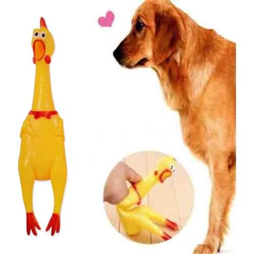 Squeaker Shrilling Screaming Chicken Slow Rising Vent Toy Stress Relieve Squeak Squeaker Chew Gift Creative Pet Dogs Toys