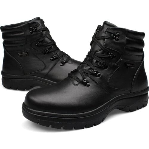 2020 SUPER BIG SIZE 45-54 Brand Men boots Winter Martins boots genuine leather man Cotton shoes male lace-up casual snow botas