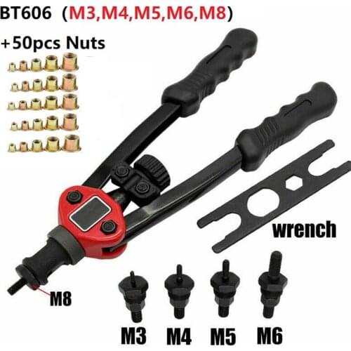 1 set M3, M4, M5, M6, M8, M10 Rivet Nut Tool Set Accessories Ergonomic handle design for sheet metal fabrication