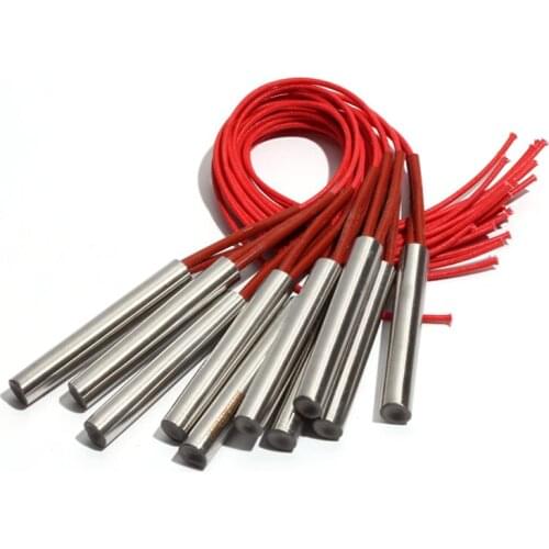 10PCS 15mm 62~75mm 201SUS High Density Single Head Dual Heater 110V/220V/380V 230W/240W/250W/260W/280W Electric Heating Tube