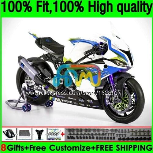100%Fit Injection For NEW S1000 RR S1000RR 19 20 21 153BS.24 S1000-RR S White blue 1000 RR S 1000RR 2019 2020 2021 OEM Fairing