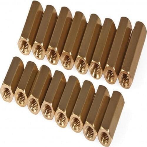 100pcs Hex Female to Female M4x30mm brass standoff spacer Hexagonal Stud Spacer Hollow Pillars L=30MM