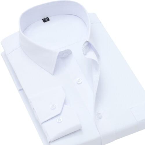 2019 work shirts soft Long sleeve square collar regular striped /twill plus size men dress shirts pink shirt mens shirts casual