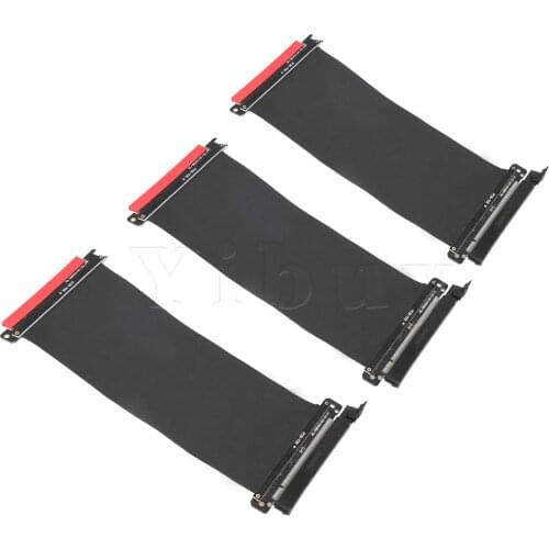 3 x Flexible Cable High Speed 16x Riser Port Adapters for 1U IPC Chassis