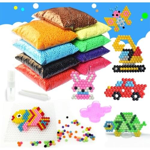 6000pcs/bag 5mm Magic Water Spray Beads 24 Colors Water Fuse Beads 3d Puzzles Children Educational Creative Toys