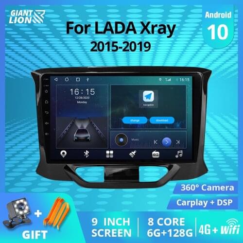 2DIN Android 10 Car Radio For LADA Xray 2015-2019 GPS Navigation Stereo Receiver DSP Car Multimedia Player Car Video NO 2DIN DVD