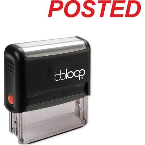 Bbloop Posted w/Italic block Style Font and Design Self-Ink