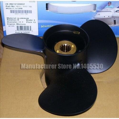 Free Shipping Aluminum Outboard Propeller 13 slots For Mercury 40-55hp Outboard Motor Engine 11.1X13 (111/8X13)