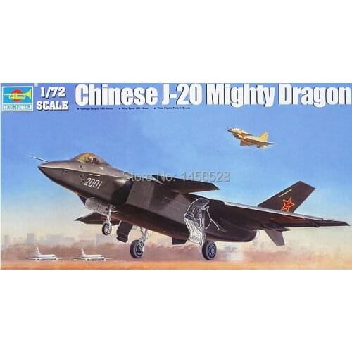 Freeshipping TRUMPETER 01663 CHINESE J-20 MIGHTY DRAGON Assembly Model kits Modle building scale
