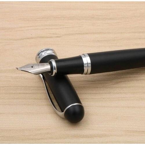 Jinhao Black Abrasive products Silver Trim Calligraphy Nib Fountain Pen
