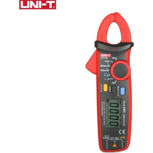 UNI-T UT211B Digital Clamp Meter Multimeter AC DC 60A Current NCV Tester Mini Best Accuracy 20mA Zero Mode Cap Diode Ohm