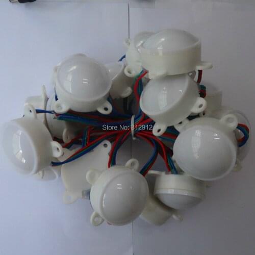 Dia-40mm 12V WS2811 3LEDs addressable pixel module;IP68;0.72W each pixel;20pcs a string;RGB full color;milky cover