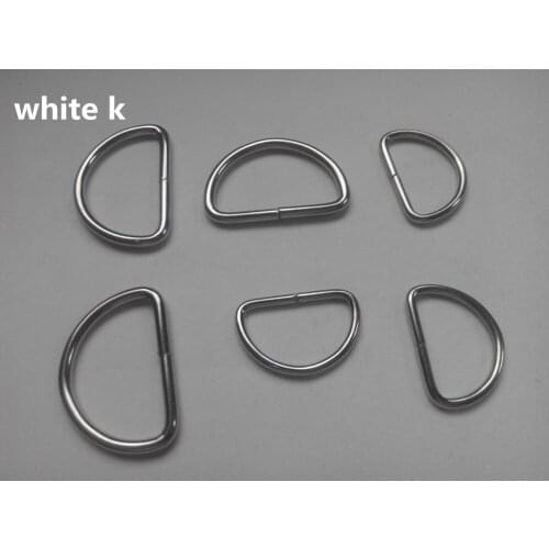Hot 20pcs Half Circle D Buckle 24x16mm/30x19mm Connection Buckle Making Bags /Rope End Connector Diy Fashion Jewelry Accessorie