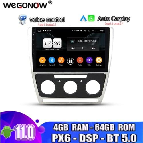 HD 10.1" Android 10.0 For VW Octavia MT 2010-2014 4GB RAM 64GB ROM Car DVD Player GPS Glonass Map RDS Radio wifi Bluetooth 5.0