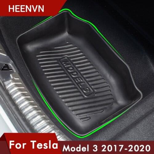 Heenvn Model3 Trunk Storage mat for Tesla Model 3 2020 Car Waterproof Lower layer Trunk mat for tesla accessories Model There