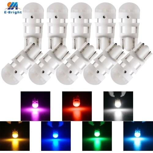 T10 W5W 2825 158 174 License Plate Lights Car Door Dome Map Bulbs with Frost Lens 194 168 Side Marker Lamps Auto Bulbs 12V 10X