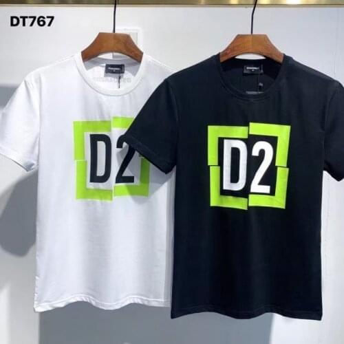 Summer DSQ2 Cotton O-neck Short-sleeved T-shirt Casual Mens Shirt DT767