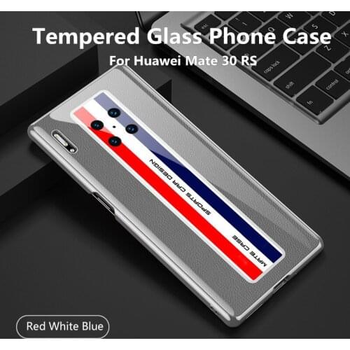 Fashion Tempered Glass Phone Case For Huawei Mate 30 RS Cover Half-wrapped Case Shockproof Protective Scratch Proof Shell Hot
