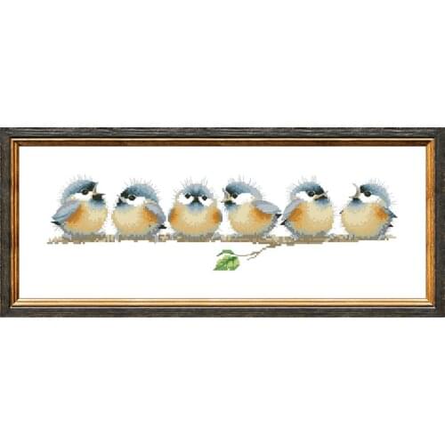 Chorus Line cross stitch kit animal birds 18ct 14ct 11ct white fabric cotton thread embroidery DIY handmade needlework