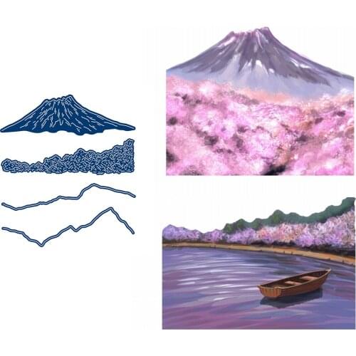 2021 NEW Volcanic Tree Line Metal Cutting Dies Scrapbook Diary Decoration Stencil Embossing Template DIY Greeting Card Handmade