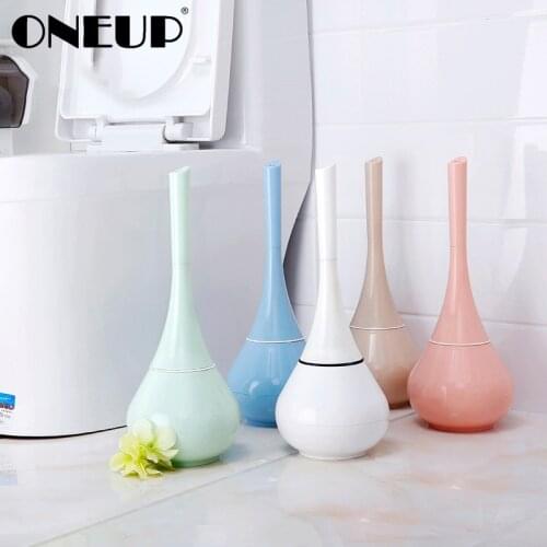 ONEUP Floor-standing Toilet Brush With Base Long Handle Cleaning Brush Holder Household Cleaning Tools WC Bathroom Accessories
