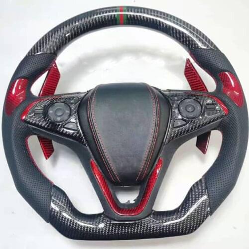 Cuatomized Gloss/Matt Carbon Fiber Sports Steering Wheel Alcantara Leather Replacement For Buick Regal GS 2017-2020