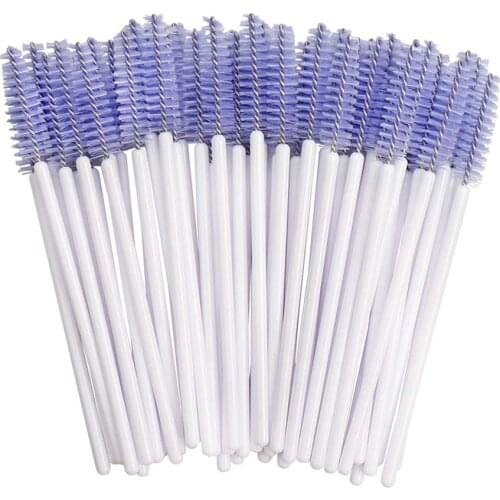 Professional 1000 Pack Disposable Eye Lash Brushes Applicator for Eyelash Extensions Makeup Tool Bulk with White Handle Hot Sale