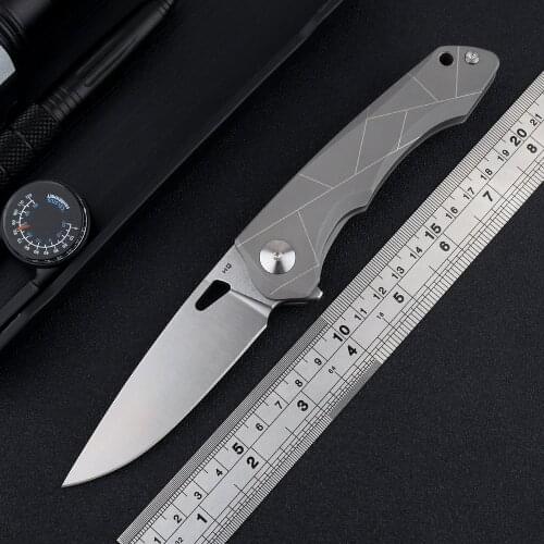 HQ folding knife ball bearing D2 steel blade outdoor camping multifunctional basic hunting tool knife