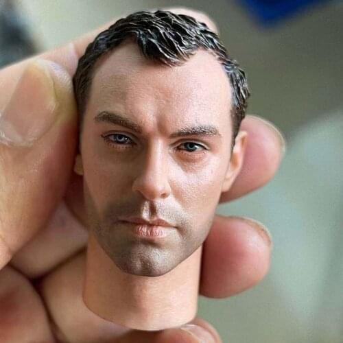 1/6 WWII Vasily Head Sculpt Model Soviet Male Soldier PVC Head Carving Fit Action Figure Body Dolls