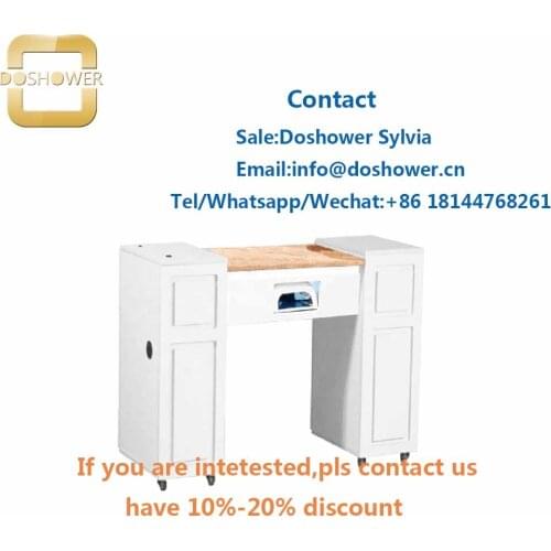 Uv lamp with nail dryer for marble top wthie manicure table