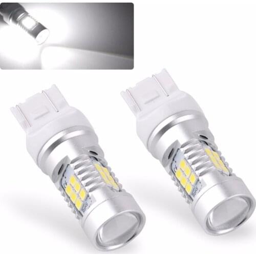 UNIVERSALE COPPIA LAMPADE LED For OPEL ZAFIRA MOKKA ASTRA MERIVA T20 W21/5W DRL BIANCO ICE SMD Lampade canbus