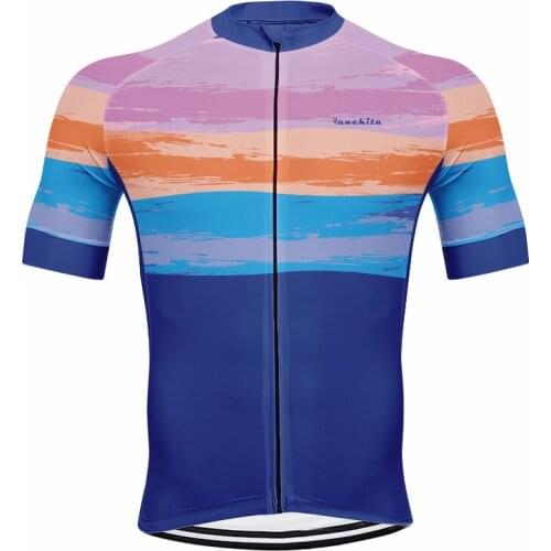 RUNCHITA Bike Jersey Summer Man Short Sleeve Cycling Clothing Team Cycling Clothes Quick Dry Ropa Maillot Ciclismo Bicycle Wear