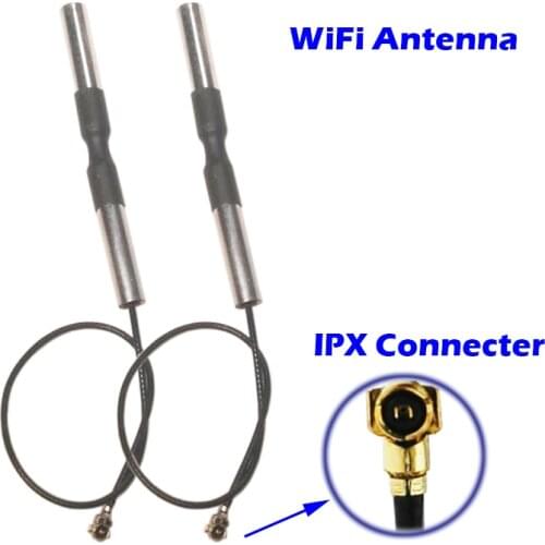 WiFi Antenna Dual Band 3dbi IPX Welded Connecter Durable Brass Inner Aerial for PCI-E Network Card Router Zigbee Adapter Hotspot