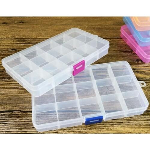 100pcs Adjustable Plastic Fishing Lure Hook Tackle Box Storage Case sport toy