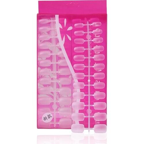 240pcs/box White Matte False Nail Tips Different Size Fake Nails Fingernail Press On Nails Easy Oval Cover 240tips