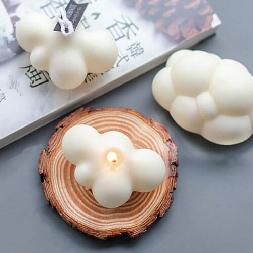 3D Cloud Shape Chocolate Silicone Mold Mousse Fondant Ice Cube Pudding Candy Soap Candle Molds Baking Cake Decoration Tool