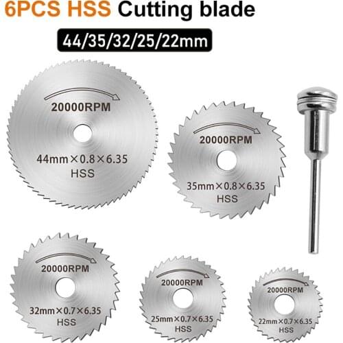 6PCS Drill Mandrel Cutter Tool Cutting Wheel Mandrel Rod Discs Supplies For Dremel Set Mini HSS Accessories Cutoff Wood Cutting