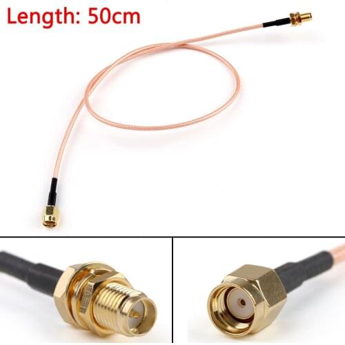 Artudatech 50cm Cable RP.SMA Male Jack To Female Plug Bulkhead Crimp RG316 20in Pigtail FPV Connector Parts