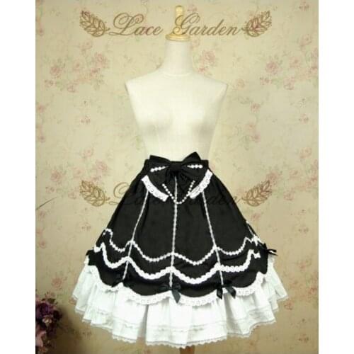 White and Black Sweet Lolita Skirts
