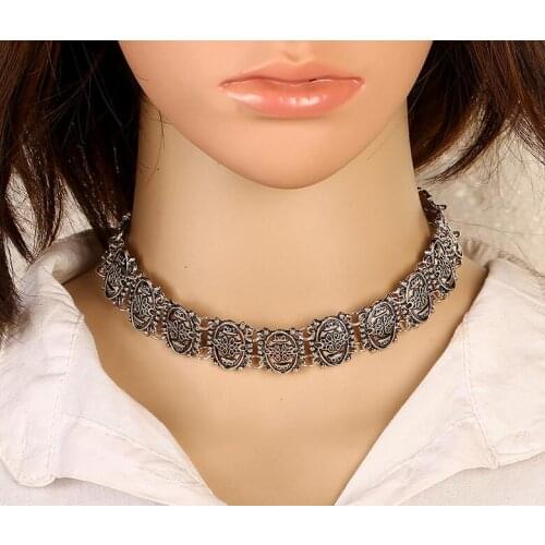30+7cm exquisite pattern fashion alloy choker in vintage colors