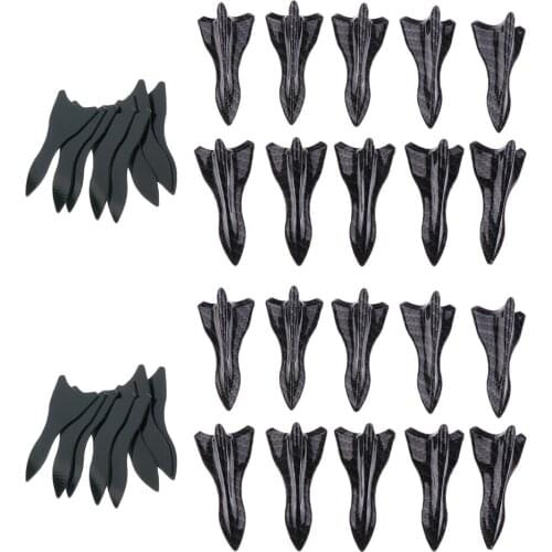 Air Vortex Generator Diffuser Shark Fin 20pcs Set Kit Spoiler Roof Wing Carbon Fiber Pattern (Carbon)