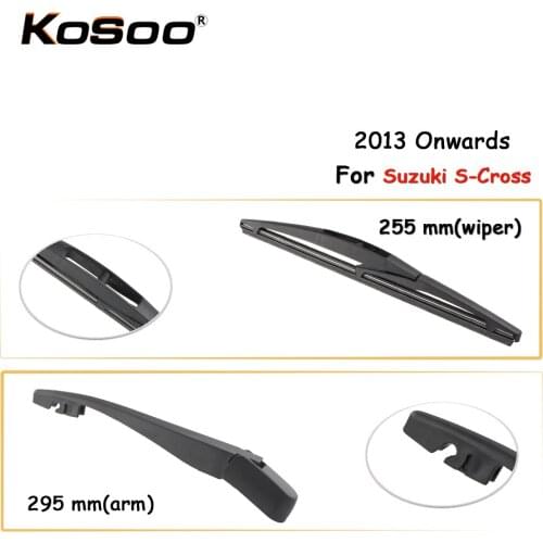 KOSOO Auto Rear Car Wiper Blade For Suzuki S-Cross,255 mm 2013 Onwards Rear Window Windshield Wiper Blades Arm,Car Accessories