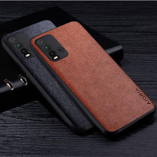 Leather Case For Xiaomi Redmi 9T 9C 9A Luxury Style Retro Litchi Hard PU Material Soft TPU Back Cover for redmi 9 9t phone case