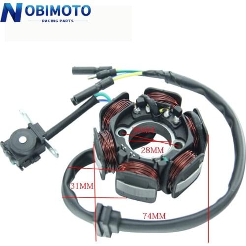 NOBIMOTO Generator Magnetor DC Stator Motor Coils Under Electric Starting Magneto DC Fit For Yinxiang 150cc Engines CQ-154-1