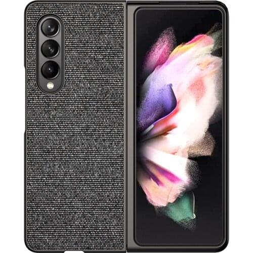 Matte Thin Fabric Cell Phone Case for Samsung Galaxy Z Fold 3 Fold3 Fold 2 Fold2 Z Flip 3 Flip3 Anti-Slip Fitted Cover
