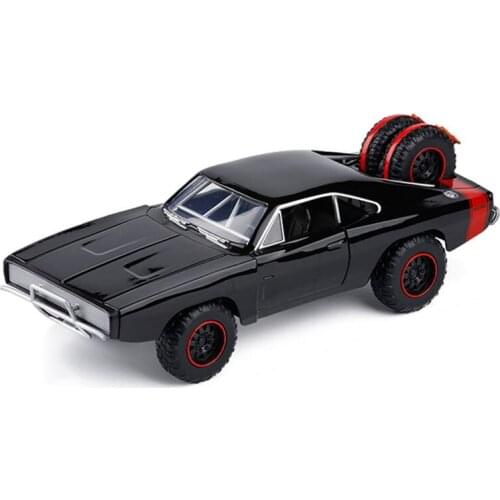 1/24 Fast 8 F8 1970 Warhorse RT Car Model Simulation Alloy Metal Diecast Model Vehicle for Collectible Gift Souvenir