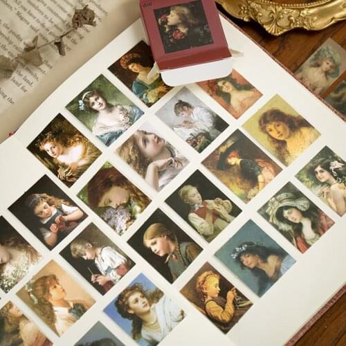 50pcs Kawaii Paper Sticker Set Painting Fruit Perfume Bottle Stationery Stickers Adhesive Decoretive Label For Scrapbooking