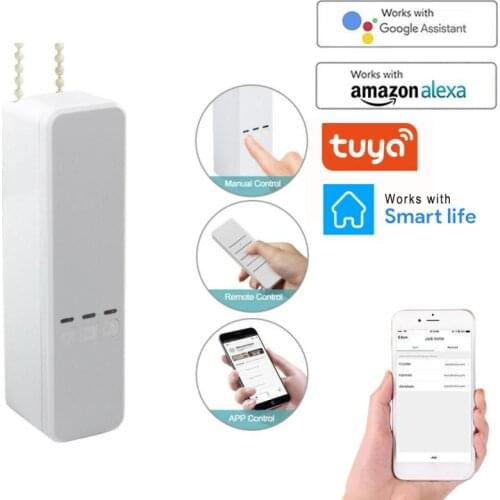 New Smart Motorized Chain Roller Blinds,Tuya WiFi Remote Voice Control Shade Shutter Drive Motor Works With Alexa/Google Home